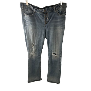 Silver Jeans Co. Womens Silver Fluid denim AIKO Mid Boot Jeans sz 22/31